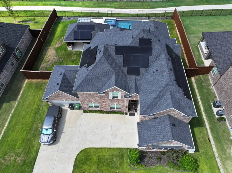new roof with solar on a DFW home